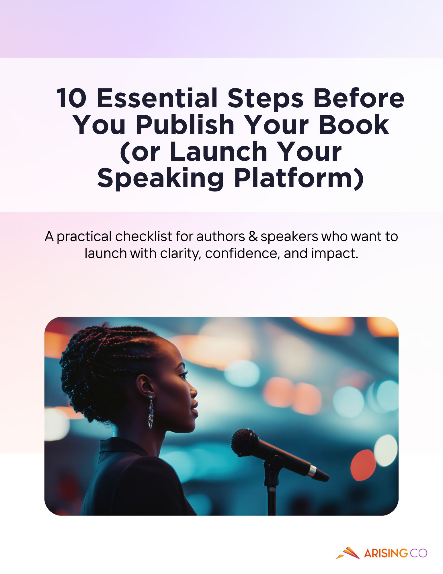 Arising Co Author & Speaker Launch Checklist