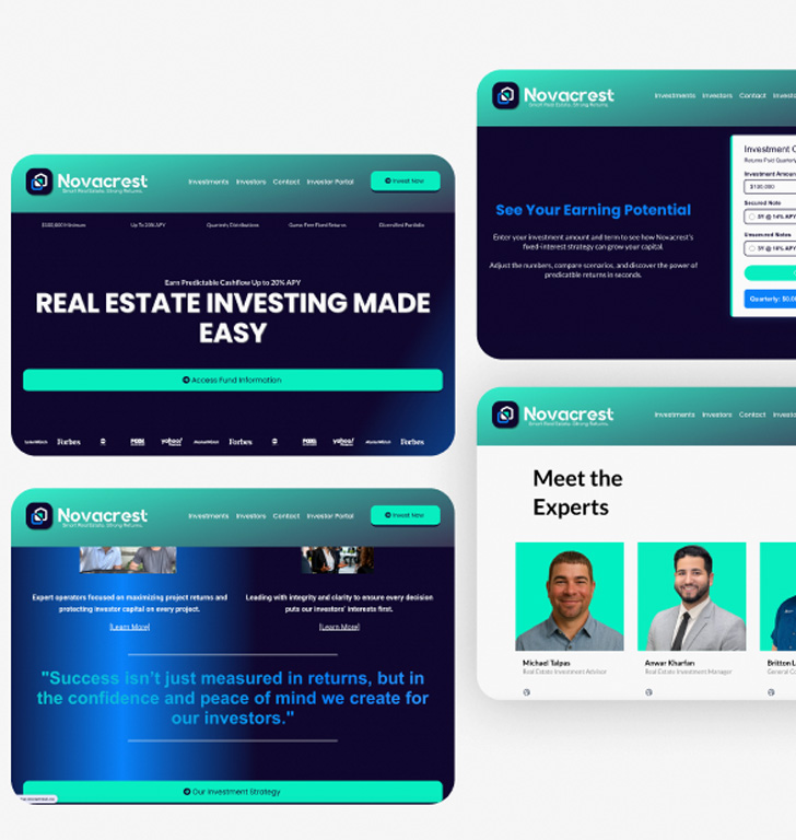 Novacrest Website Before