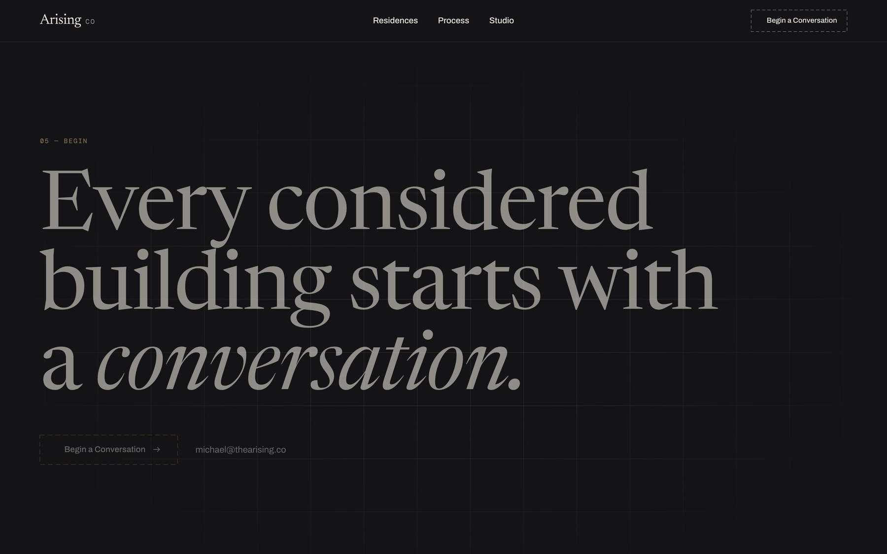 Every considered building starts with a conversation