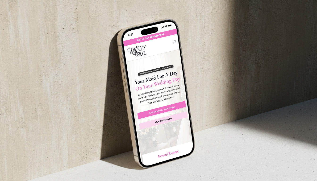 Maid Day Bridal Mobile Experience