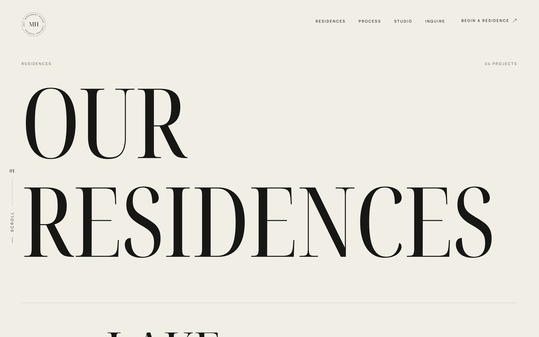 Our Residences index page