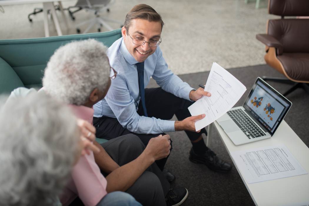 Financial advisor working