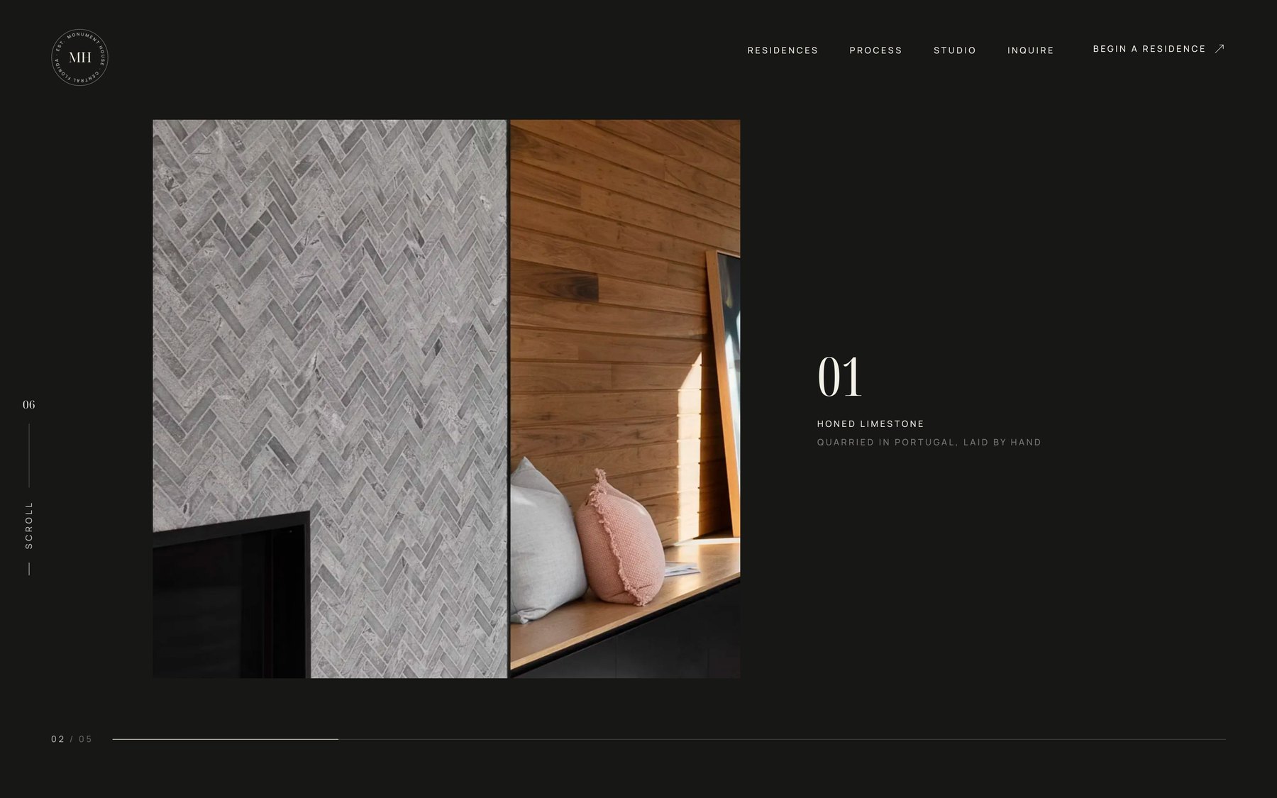 Close-range material detail photography on a dark background