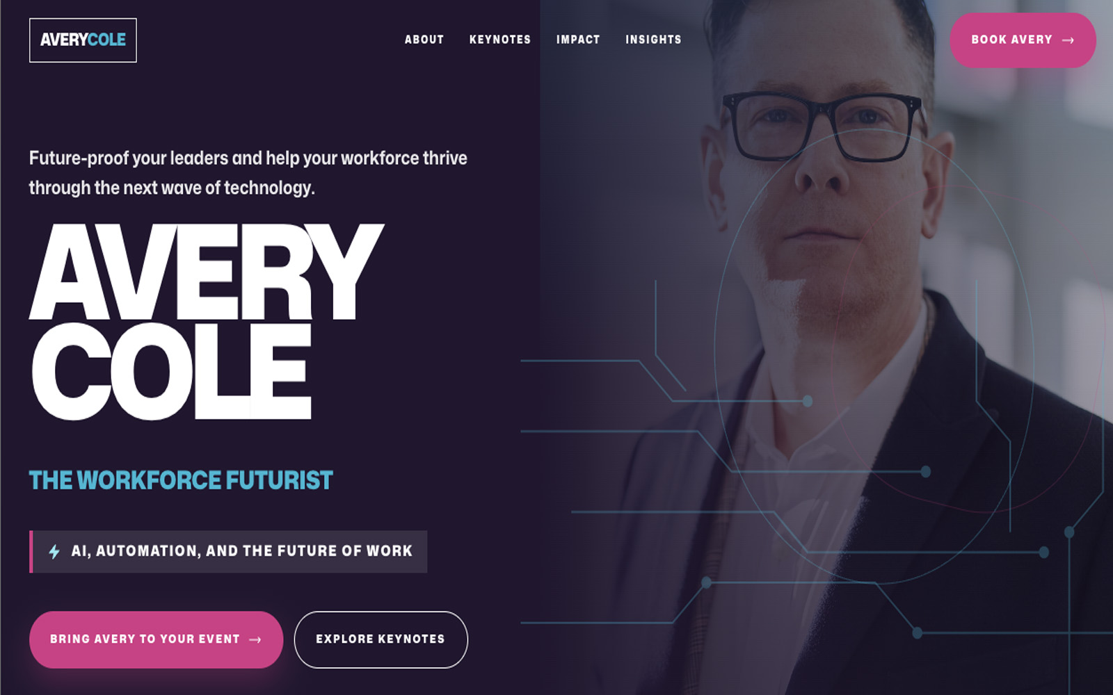 The Consultant & Expert website template — desktop preview